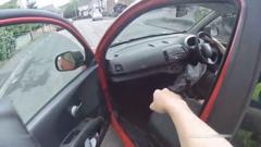 ‘Get in’ – woman joins police chase by giving officer a lift in Nissan Micra